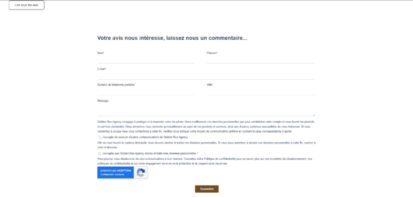 Formulaire de contact Hubspot