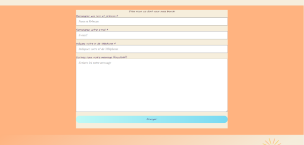 Formulaire de contact